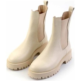 Resim Bej Hakiki Deri Kadın Bot & Bootie K02274321003 Bej 