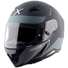 Resim Axor Hunter Turbo Black Grey Dull Ece 22.06 Kapalı Kask Mat Titanyum - Siyah 
