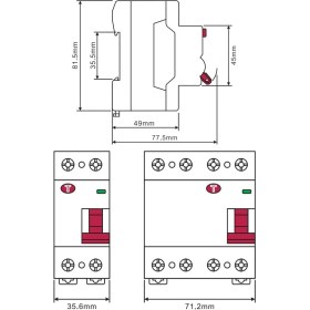 Resim Mutlusan MRC06-203040 2p 6ka Ac 40A 30MA Kaçak Akım Koruma Rölesi 