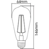 Resim Cata Rustik Flamanlı LED Ampul 8W Şeffaf Beyaz Işık CT-4353-B – Dekoratif Tasarım ve Enerji Tasarrufu 