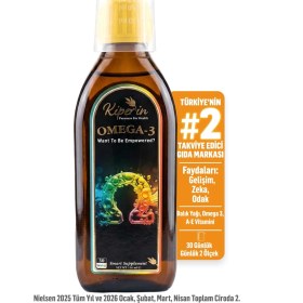 Resim Kiperin Omega 3 Balık Yağı | Her Yaş Için | 620MG Omega 3, 310MG Epa, 195MG Dha | A & E Vitamini | 30 Günlük 