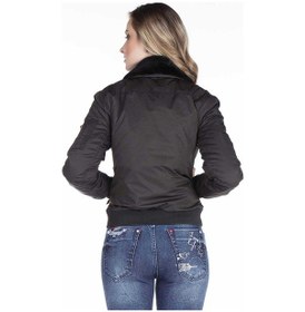 Resim Wj141 Kadın Çıkarılabilir Kürt Yakalı Mont Black Siyah 