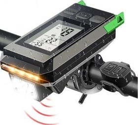 Resim Forte GT 6145 450 Lümen Bisiklet Ön Işık Ve Km Saati Wireless Kablosuz Yeşil Renk 