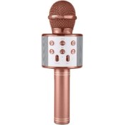 Resim Marsilyan Karaoke Mikrofonlu Hoparlör - Şarjlı -Bluetooth Rose Gold (4887) 