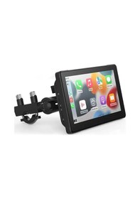 Resim 7'' Carplay Motosiklet Gidon İçin Su Geçirmez Navigasyon Akıllı Ekran İos Ve Android Uyumlu 