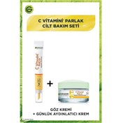 Resim Garnier C Vitamini Parlak Aydınlatıcı Göz Kremi 15 ML + C Vitamini Parlak Günlük Aydınlatıcı Krem 50 ML 