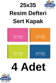 Resim andelart Eco Spiralli Resim Defteri 25x35 25 Yaprak 4 Adet 