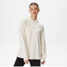 Resim New Balance Athletics Linear Kadın Bej Hoodie Düz Wt33555-gıe 