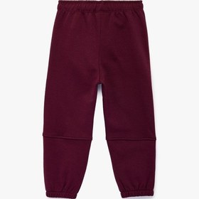 Resim Koton Şardonlu Pamuklu Beli Lastikli Oversize Jogger Eşofman Altı Bordo 6smb40060tk Bordo 