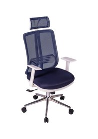 Resim Ofisbazaar Up Beyaz Fileli Yönetici Koltuğu Ergonomik Başlıklı Ofis Koltuğu Lacivert Lacivert 