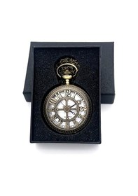 Resim Valkyrie Vintage Kutulu Retro Rakamlı Köstekli Saat - Cep Saati 