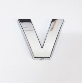 Resim NERM Cemax V Harfi 3,75 cm Krom Yapışkanlı 