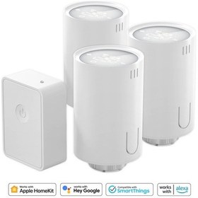 Resim Meross Wi-Fi Uzaktan Kontrollü Akıllı HUB ve 3 Adet Termostat Vana Seti 