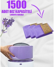 Resim Korbell 16l Çöp Kutuları İle Uyumlu - 3 Paket 1500 Adet Bebek Bezi Kapasiteli Lavanta Kokulu Yerli Çöp Poşeti 