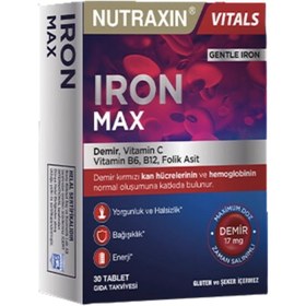 Resim NUTRAXIN Iron Max 17 mg 30 Tablet 