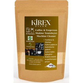 Resim Kirex Kahve Espresso Makinaları Kahve Kalıntıları ve Yağ Temizleyici Toz 4 Kullanım 100G Doğal 