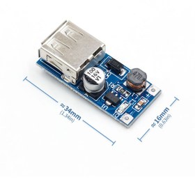 Resim Dc-Dc Usb 0.9V-5V 5V Dc Boost Stepup Voltaj Yükseltici Güç Kaynağı 