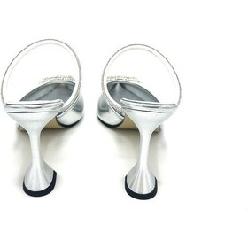 Resim Nostra Shoes Gümüş Love Kadın Topuklu Ayakkabı-terlik Gümüş Parlak 