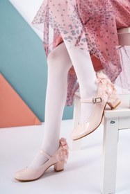 Resim Jomoti Topuklu Pembe Rugan Kız Çocuk Ayakkabı 