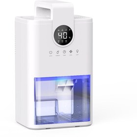 Resim tekoo Mini Nem Alma Cihazı Çok Amaçlı LED Ekranlı - 230ML/Gün 1L Hazneli - Beyaz 