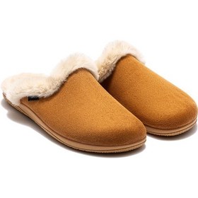 Resim Sandra Kadın Kürklü Ev Terliği Koyu Bej 37/41 Koyu Bej 