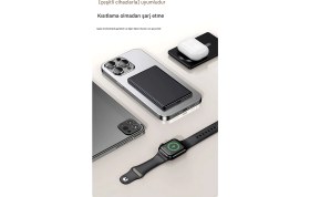 Resim Cepini 5000MAH Ultra Slim Hafif Powerbank - Güçlü Magsafe - 15W Hızlı Şarj - Taşınabilir Batarya 