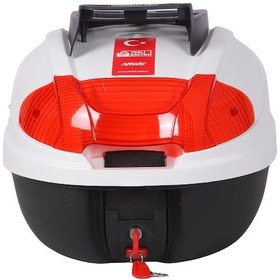 Resim Motosiklet Çantası Arka Motosiklet Bagajı Kargo Taşıma Aparatlı Sırt Dayamalı Cv34 - Beyaz 