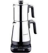 Resim Korkmaz A850-02 Moderna Elektrikli Çaydanlık Krom-Siyah 