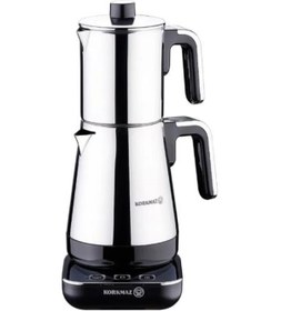 Resim Korkmaz A850-02 Moderna Elektrikli Çaydanlık Krom-Siyah 