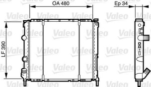Resim RADYATÖR CLIO II 98 KNG 98-03 AC MEK 480x390x34 