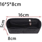 Resim Dolıty Çanta Organizatör Ekleme Konteyner 16cmx5cmx8cm Siyah 