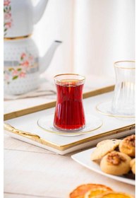 Resim Acar Louisa Gold 12 Parça Çay Seti Hms-06748 Altın 