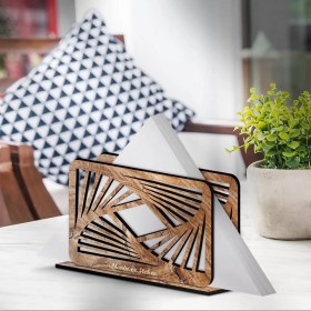 Resim BK Kişiye Özel Ahşap Peçetelik - 1 - 6 