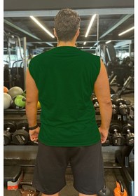 Resim Bluu Kolsuz Spor T-shirt Tank Top Spor Atlet Fitness Atlet 