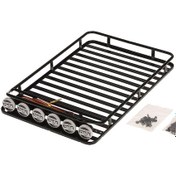 Resim Symbee Ax-519b Metal Çatı Bagajı Ve 6 Led Işık Çubuğu, 1/10 Rc4wd D90 Axial Scx10 90046 İçin Özel Tasarım 