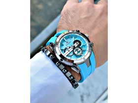 Resim Bentini Slikon Kayışlı Fonksiyonlu Erkek Kol Saati 