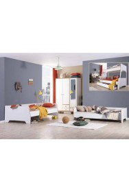 Resim Bubu Home Retro Çocuk Odası Takımı(Dolap+Yavruluranza+Çalışma Masası) 