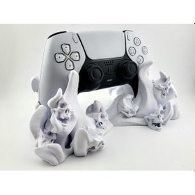 Resim Stand Kontrol Cihazı Ps5 Joystick Tutucu Cehennem Kafatası - Siyah 