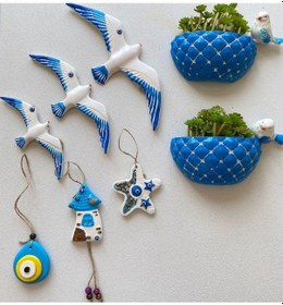 Resim Dekoratif Duvar Süsü Seti Martı,saksı,ev,kuş, Yıldız Tam Set 