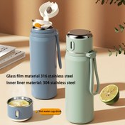 Resim 1 adet Paslanmaz Çelik Yalıtımlı Su Şişesi, Vakumlu Spor Şişesi, Taşınabilir 450 ml Seyahat Termosu Kamp, Yürüyüş, Fitness, Açık Hava İçecekleri İçin, Şarj Edilemeyen Güç Modu, Noel, Cadılar Bayramı, Sevgililer Günü Hediyesi 