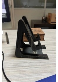 Resim Ahşap Masaüstü Telefon Standı Ve Telefon Tutucu 