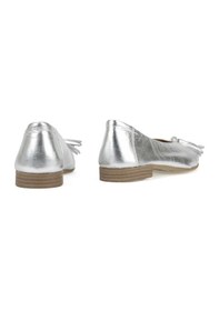 Resim Ziya, Hakiki Deri Kadın Babet 1511033z2145 Silver 1511033z2145 982 Silver Gümüş 
