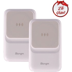 Resim Atongm 2 x Magsafe 10000 mAh Powerbank Seti - Taşınabilir Şarj Aleti 