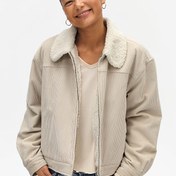 Resim Kadın Şık Kadife Ceket - Peluş Suni Kürk Yaka ve Astar, Fermuarlı Ön, Uzun Kollu, Makinede Yıkanabilir, Düz Kahverengi, Sonbahar/Kış Günlük ve Ofis Giyimi için Mükemmel, Günlük Geziler ve Hafif İşler için Çok Yönlü, Günlük Giyim Ceketi | Peluş Suni Kürk 