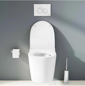 Resim Vitra Nest Quantumflush Beyaz Asma Klozet Ve Duroplast Yavaş Kapanan Kapak 7870b403-0090 