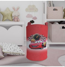 Resim Mekta Home Bebek Ve Çocuk Odası Mcqueen Desenli Oyuncak Sepeti Renkli Çok Renkli 