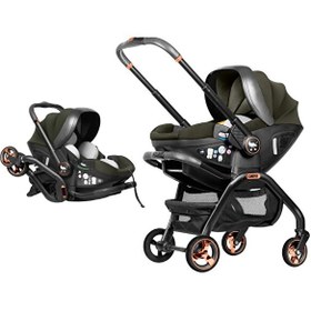Resim Merkür Bebe Onyx 2'si 1 Arada Oto Koltuğu Bebek Arabası Yeşil 