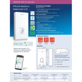 Resim Kospel Ppe4-M Wifi Kontrollü Elektronik Trifaze Ani Su Isıtıcı 