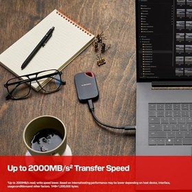 Resim SANDISK 1TB Extreme Taşınabilir SSD (Yeni Model) - 2000MB/s'ye kadar Aktarım hızları, USB Tip-C bağlantısı, Güvenilir Dayanıklılık - Siyah - SDSSDE70-1T00-G25 