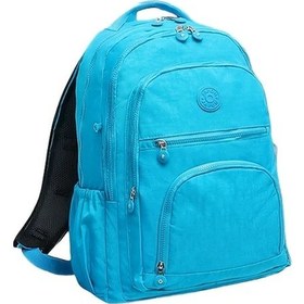 Resim Honeybeeshop Mavi Göl Üniseks Sırt Çantası Laptop Şemsiye Su Şişesi Çoklu Cep Bölme Makinede Yıkanabilir Diğer 